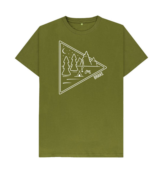 The Night Camper Tee | White Outline | Mens