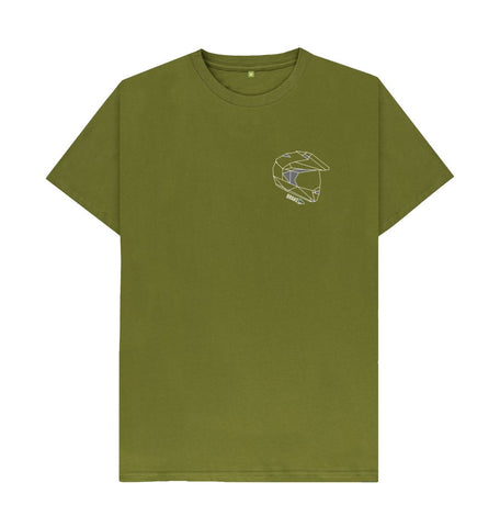 The Small Geo Tee | White Outline | Mens
