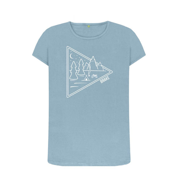 The Night Camper Tee | White Outline | Women